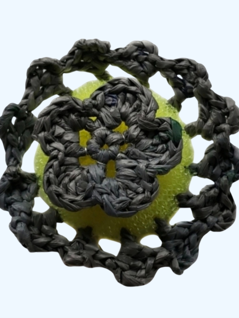 Recycled Crochet Plarn Upcycled Nylon Dish Scrubby - Picture 6 of 7